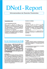 Abbildung: Informationsdienst des Deutschen Notarinstituts (DNotI-Report)